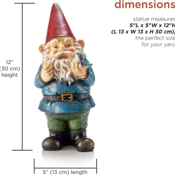 Alpine Corporation 12" Tall Outdoor Garden Gnome