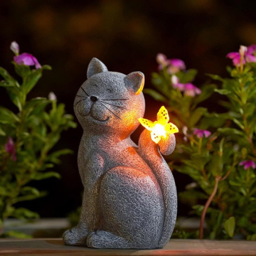 Nacome Solar Cat Outdoor Statue